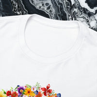 Thumbnail for Flower Power Peace Sign Heavy Cotton Tee - Retro 70s Inspired T-Shirt