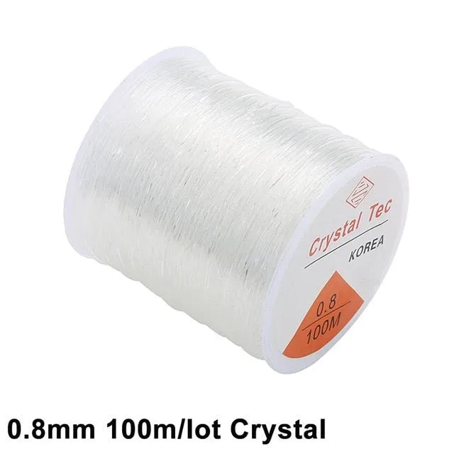 100M Plastic Crystal DIY Beading Stretch Cords Elastic Line Kandi Making Supply