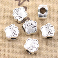 Thumbnail for For Kandi Enthusiasts - 10pcs Antique Silver Dog Bear Paw Charms