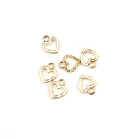 Thumbnail for 50pcs/lot  Zinc Alloy Charms Enamel Mini Sweet Heart Hollow Charms For DIY Kandi Bracelets