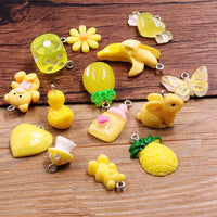 Thumbnail for 10Pcs 8 Color Mix Fruit Animals Flowers Sieve Resin Kandi Charms Diy Kandi Bracelets