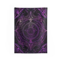 Thumbnail for Camping Festival Mystic Symphony Tapestry in the Celestial Art Style with Symmetrical Deep Purple Design - GroovyGallery