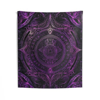 Thumbnail for Camping Festival Mystic Symphony Tapestry in the Celestial Art Style with Symmetrical Deep Purple Design - GroovyGallery