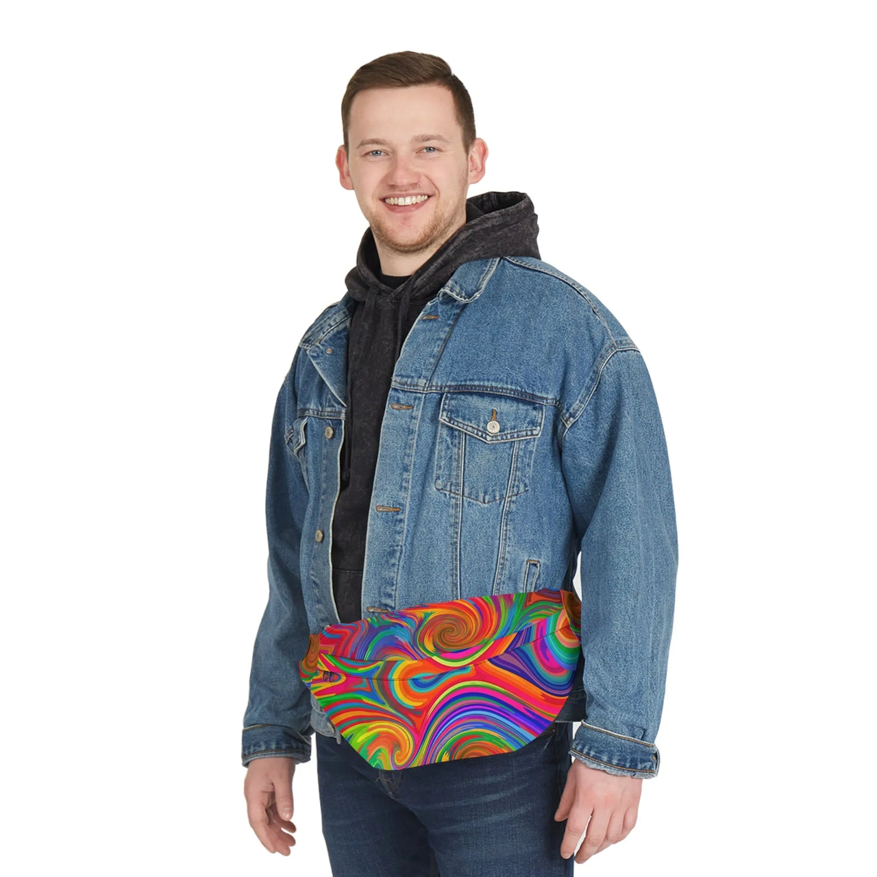 Fanny Pack Large Rainbow Psychedelic - GroovyGallery