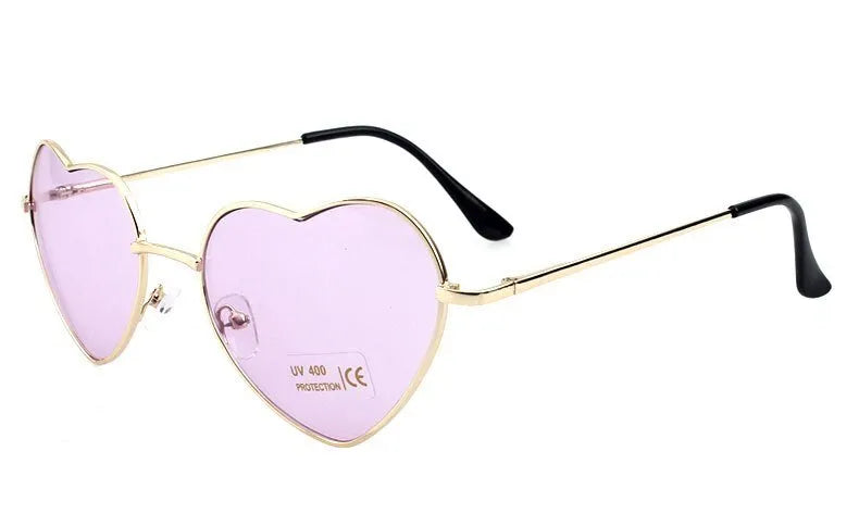 Ladies Heart Shaped Sunglasses metal Women Brand Designer Fashion Rimless LOVE Clear Ocean Lenses Sun Glasses Oculos UV400 - GroovyGallery