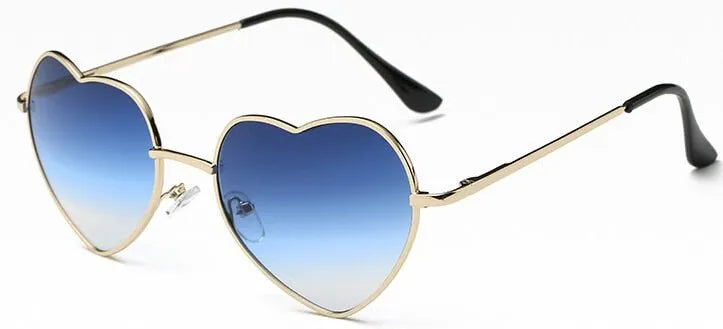 Ladies Heart Shaped Sunglasses metal Women Brand Designer Fashion Rimless LOVE Clear Ocean Lenses Sun Glasses Oculos UV400 - GroovyGallery