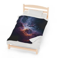 Thumbnail for Nebula Nights Velveteen Plush Blanket: Cosmic Comfort for Festival Camping - GroovyGallery