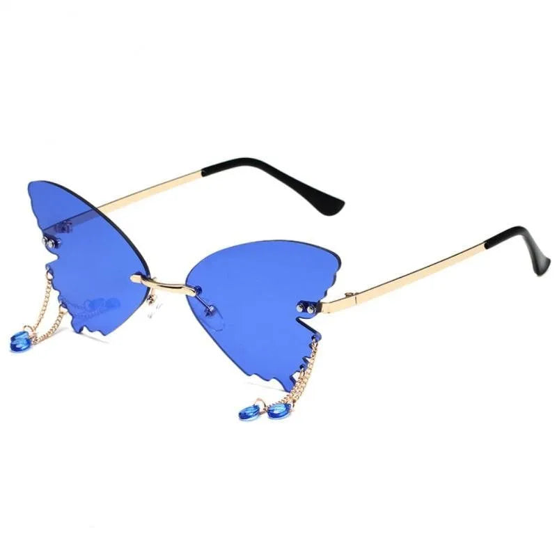 New Women Men UV400 Sunglasses Butterfly Clouds Frameless Travel Shades Party Decorative Eyewear Outdoor Goggles Sun Glasses - GroovyGallery