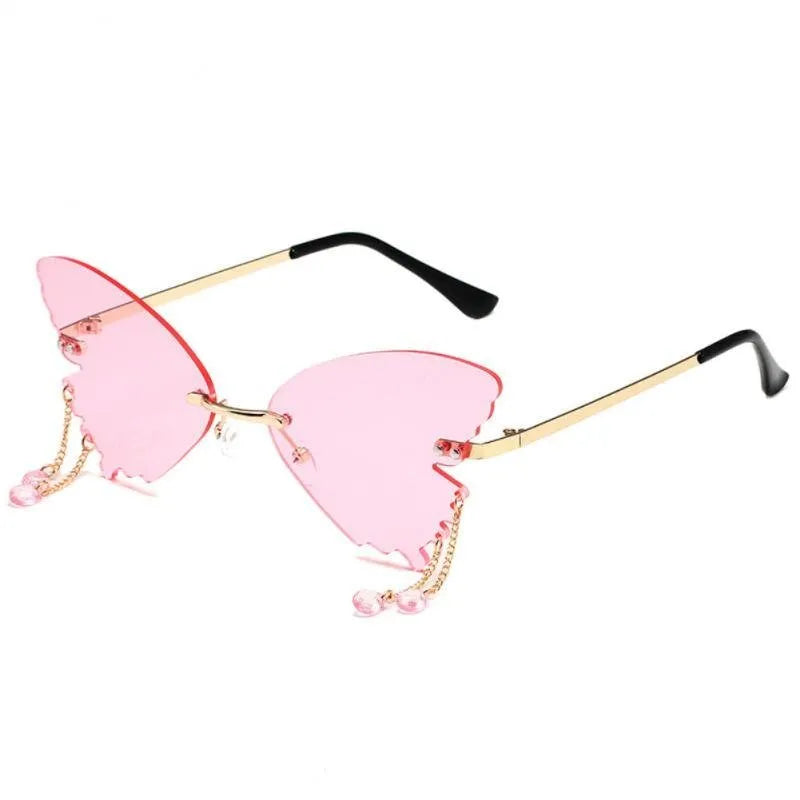 New Women Men UV400 Sunglasses Butterfly Clouds Frameless Travel Shades Party Decorative Eyewear Outdoor Goggles Sun Glasses - GroovyGallery