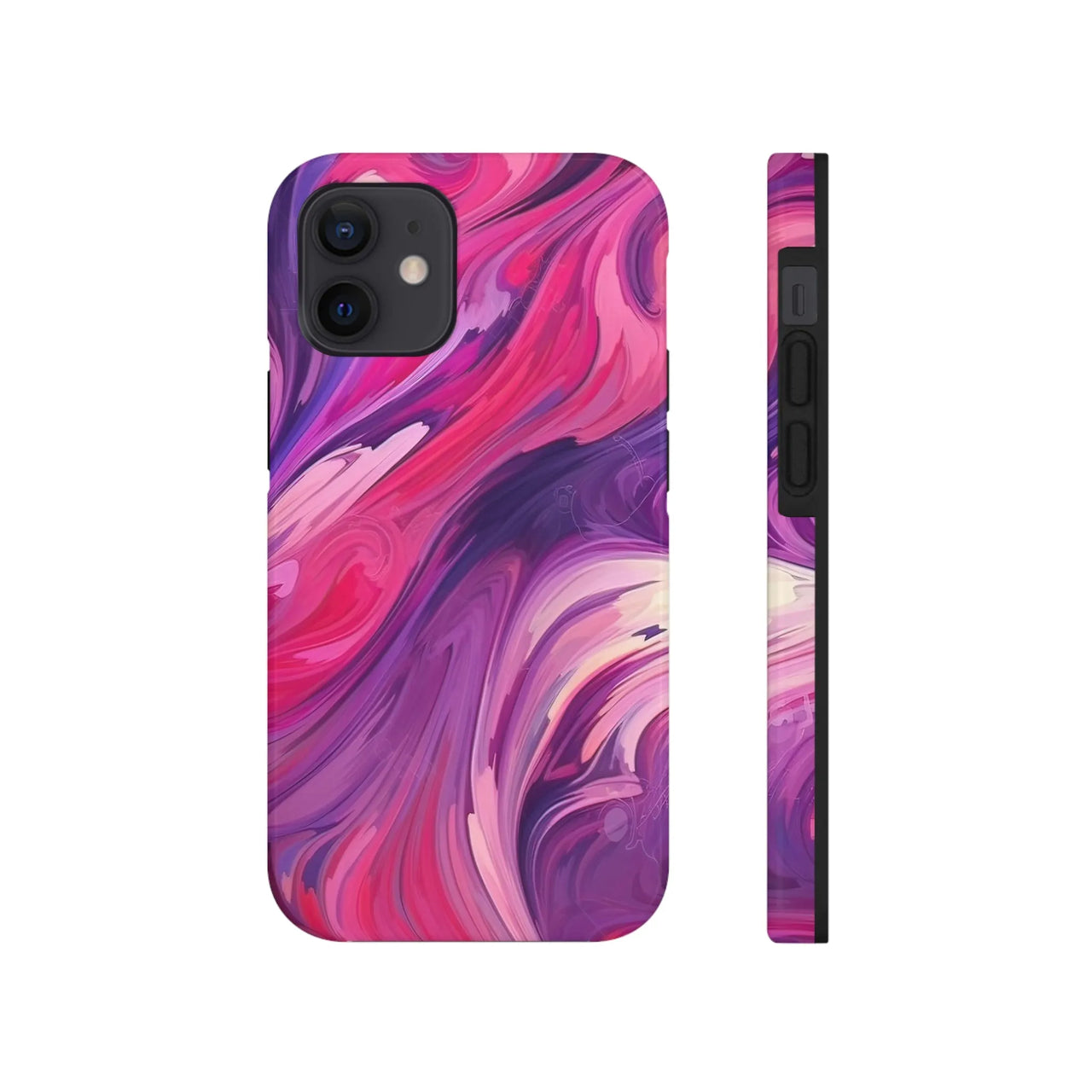 Phone Case Swirling Dichromatic Magic: Abstract Paint Effect - GroovyGallery