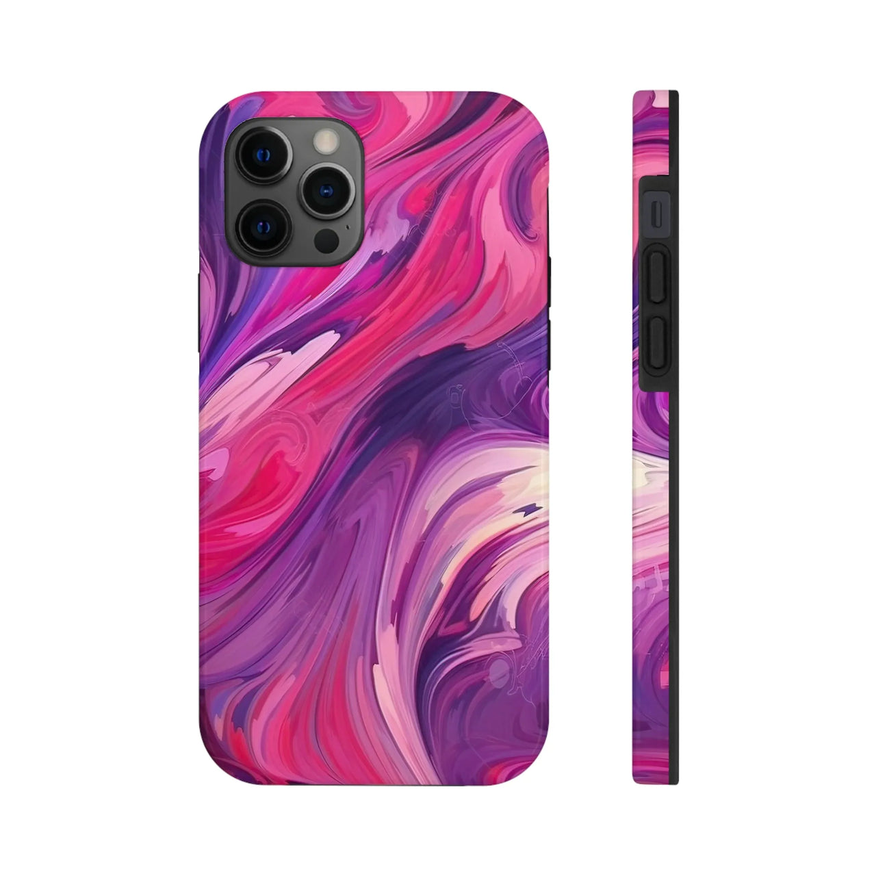 Phone Case Swirling Dichromatic Magic: Abstract Paint Effect - GroovyGallery