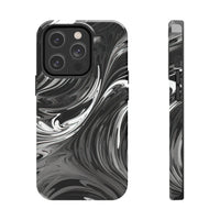 Thumbnail for Phone Case: Swirling Monochrome Magic Abstract Paint Effect - GroovyGallery