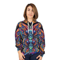 Thumbnail for Pullover Hoodie Queen of the Psychedelic Butterflies - GroovyGallery