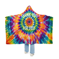 Thumbnail for Rainbow Tie-Dye Hoodie Cloak Blanket: A Vibrant Thank You for Your Festival Companions - GroovyGallery